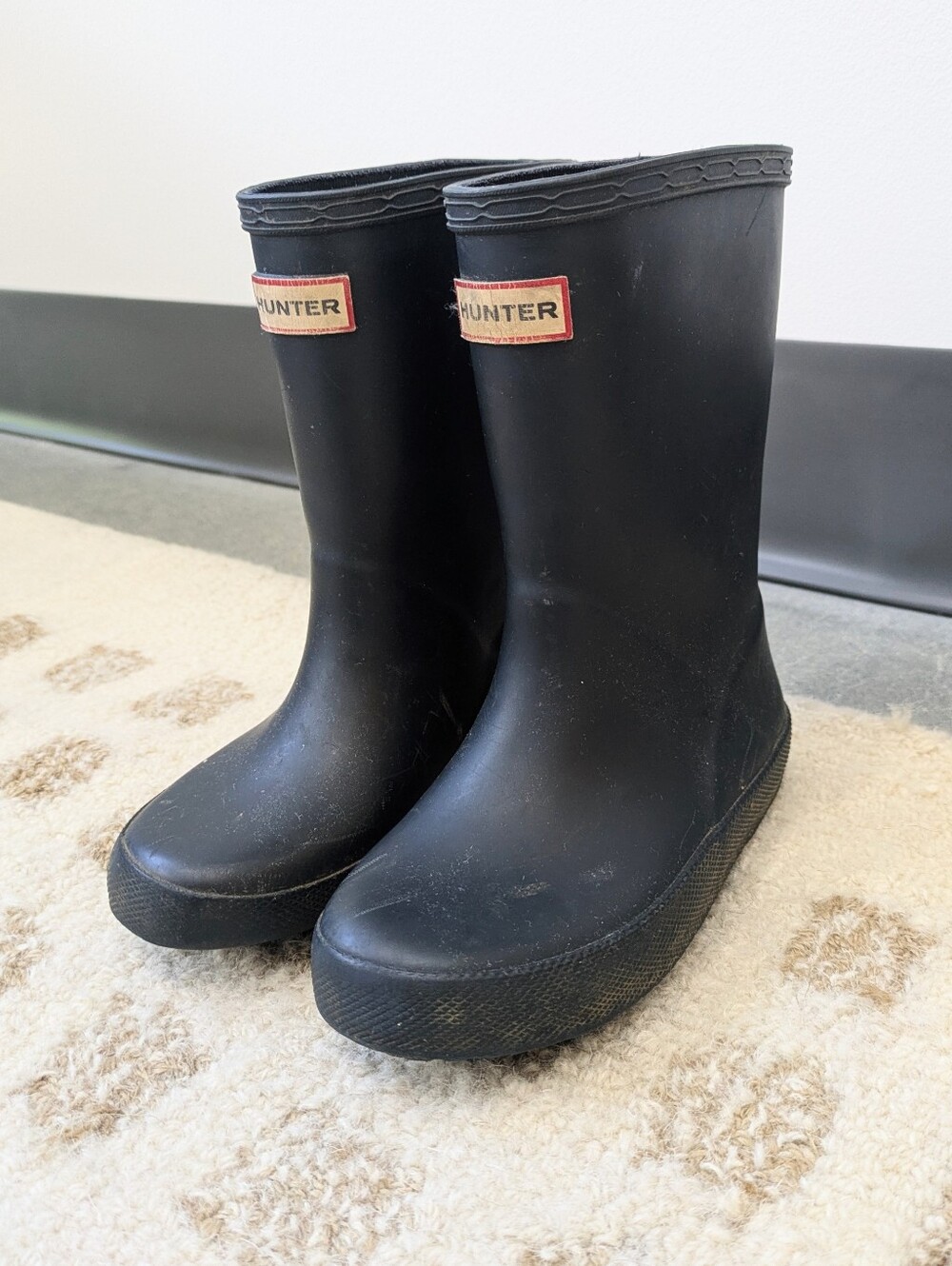 Hunter Toddler Black Rain Boots Girl Boy Size 10